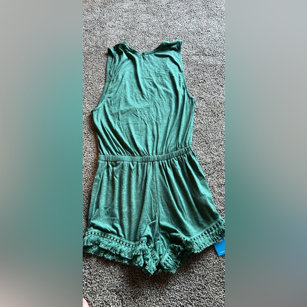 Cupshe Green Swim Coverup with Blouson Waist